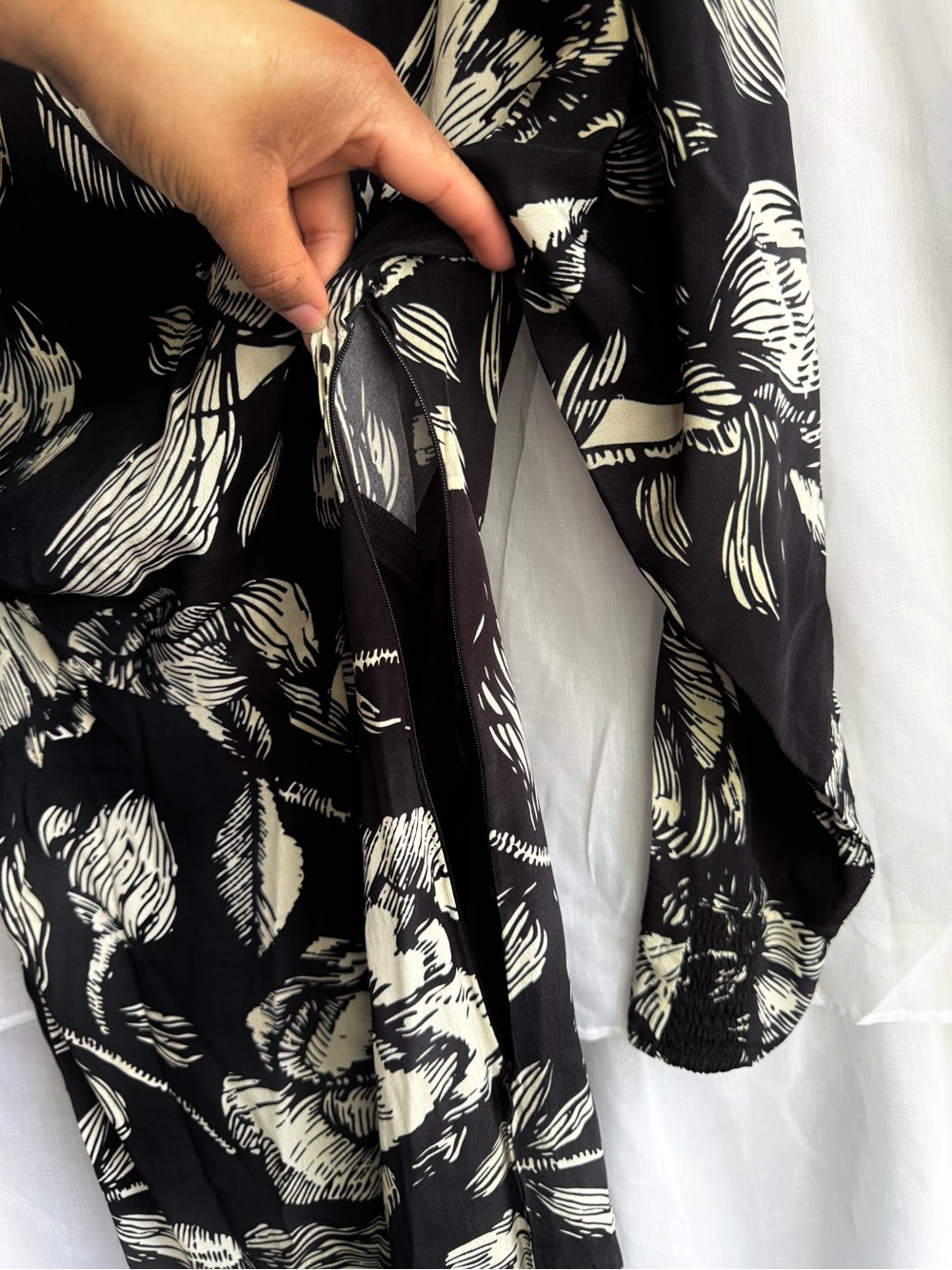 CAROLINA K Ayu Asymmetrical Floral Midi Dress - Picture 8 of 11